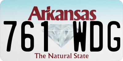 AR license plate 761WDG