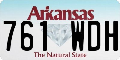 AR license plate 761WDH