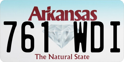 AR license plate 761WDI