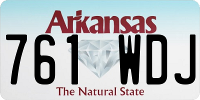 AR license plate 761WDJ