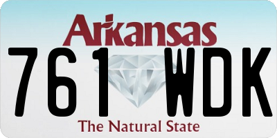 AR license plate 761WDK