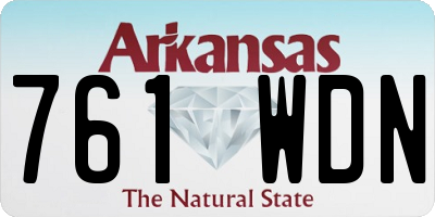 AR license plate 761WDN