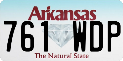 AR license plate 761WDP