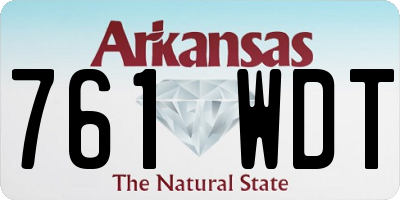 AR license plate 761WDT