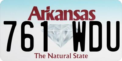 AR license plate 761WDU
