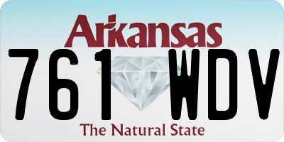 AR license plate 761WDV