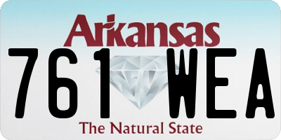AR license plate 761WEA