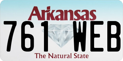 AR license plate 761WEB