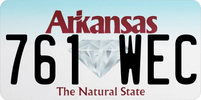 AR license plate 761WEC