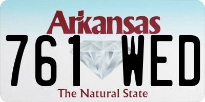 AR license plate 761WED