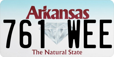 AR license plate 761WEE