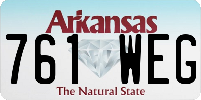 AR license plate 761WEG