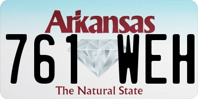 AR license plate 761WEH