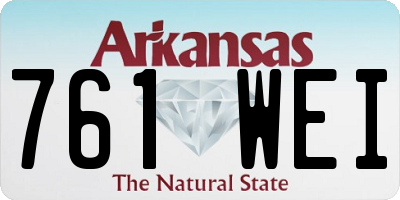 AR license plate 761WEI