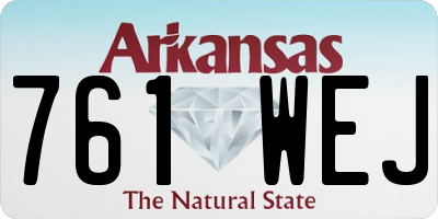 AR license plate 761WEJ