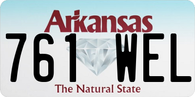 AR license plate 761WEL