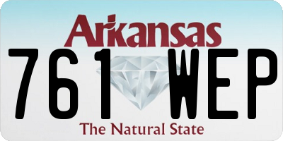 AR license plate 761WEP