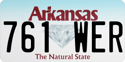 AR license plate 761WER