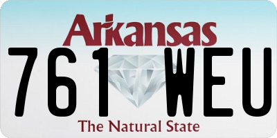 AR license plate 761WEU