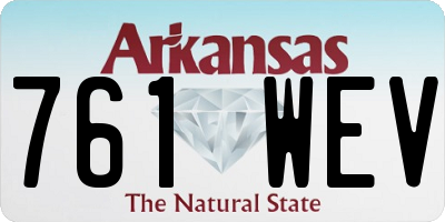 AR license plate 761WEV