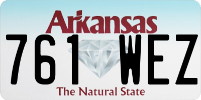 AR license plate 761WEZ