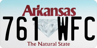 AR license plate 761WFC