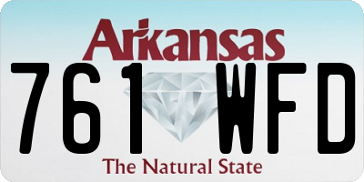 AR license plate 761WFD