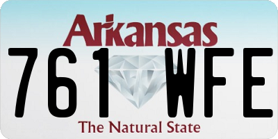 AR license plate 761WFE