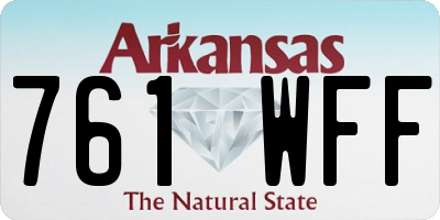 AR license plate 761WFF