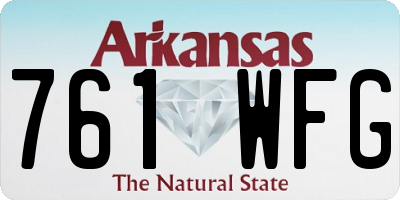 AR license plate 761WFG