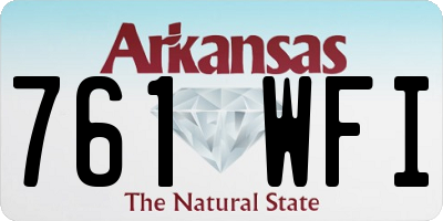 AR license plate 761WFI