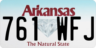 AR license plate 761WFJ