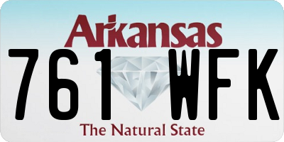 AR license plate 761WFK