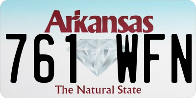 AR license plate 761WFN