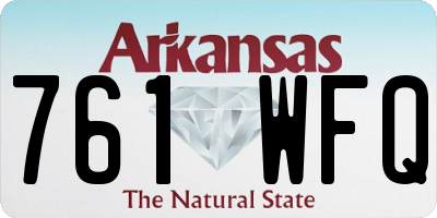 AR license plate 761WFQ