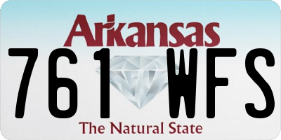AR license plate 761WFS