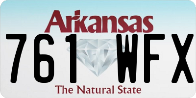 AR license plate 761WFX