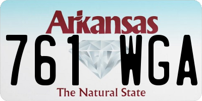AR license plate 761WGA
