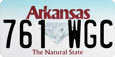 AR license plate 761WGC