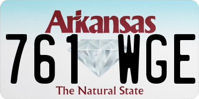 AR license plate 761WGE