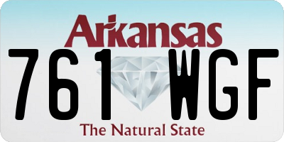 AR license plate 761WGF