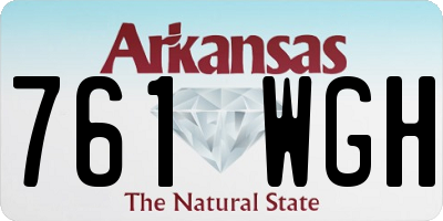 AR license plate 761WGH