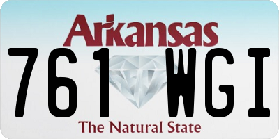 AR license plate 761WGI