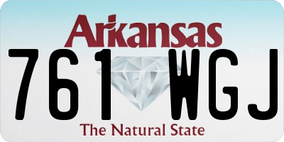 AR license plate 761WGJ