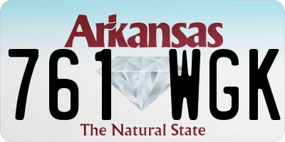 AR license plate 761WGK