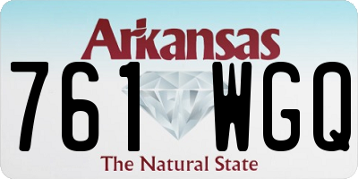 AR license plate 761WGQ
