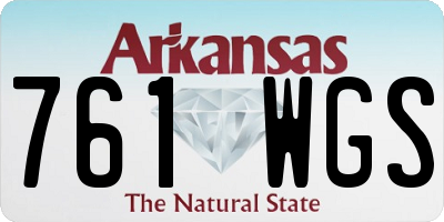 AR license plate 761WGS