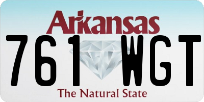 AR license plate 761WGT