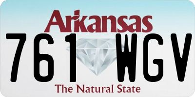 AR license plate 761WGV