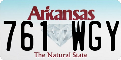 AR license plate 761WGY